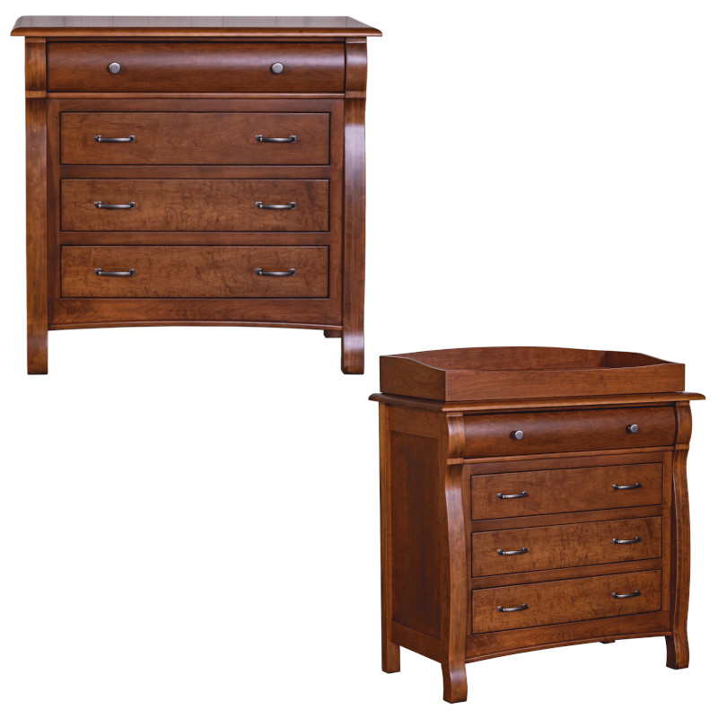 4 Drawer Dresser / Baby Changer (Shown in Brown Maple)